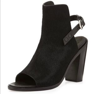 Rag & Bone calf hair peep-toe bootie